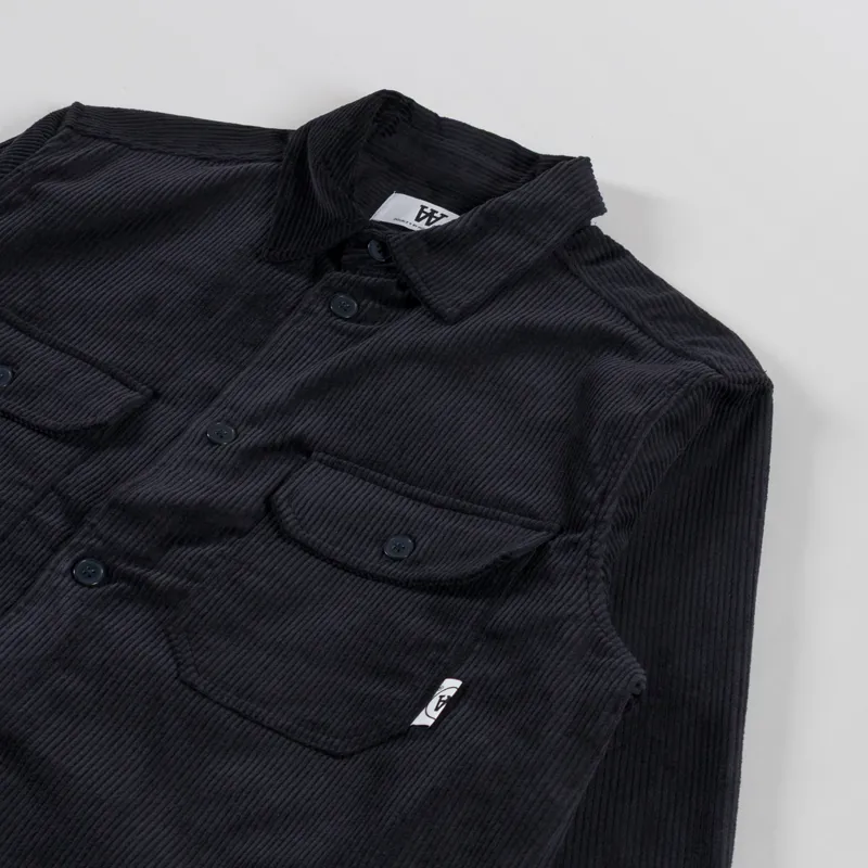 Double A by Wood Wood Clay Overshirt Black Sand-2