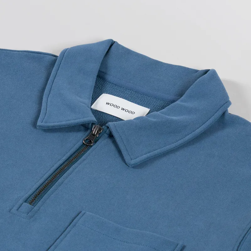 Wood Wood Andrew Polo Shirt Bluefin-4
