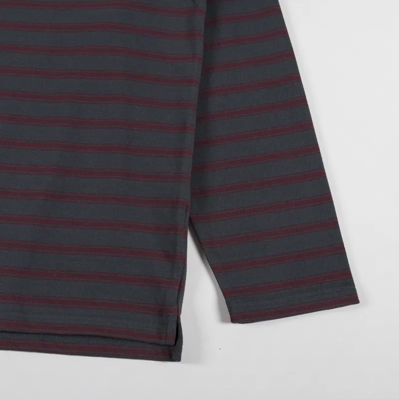 Double A by Wood Wood Landon Polo Black Sand Stripe-6