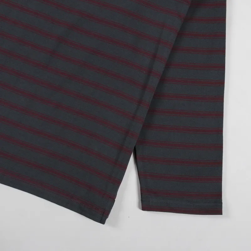 Double A by Wood Wood Landon Polo Black Sand Stripe-7