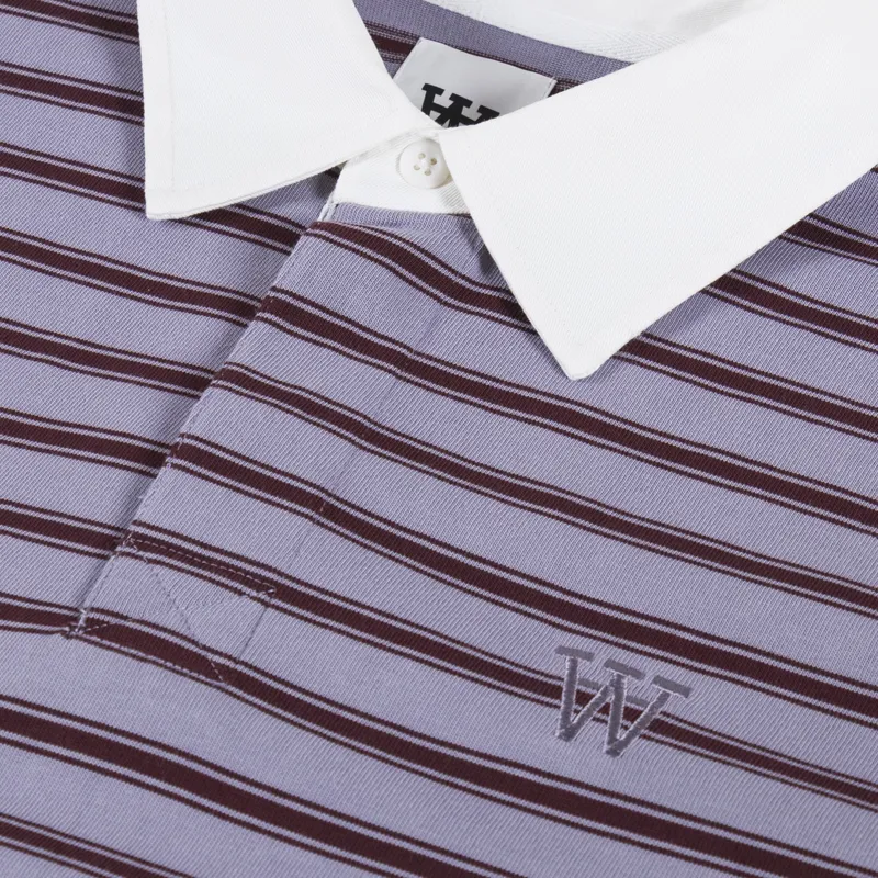Double A by Wood Wood Landon Polo Minimal Gray Stripe-4
