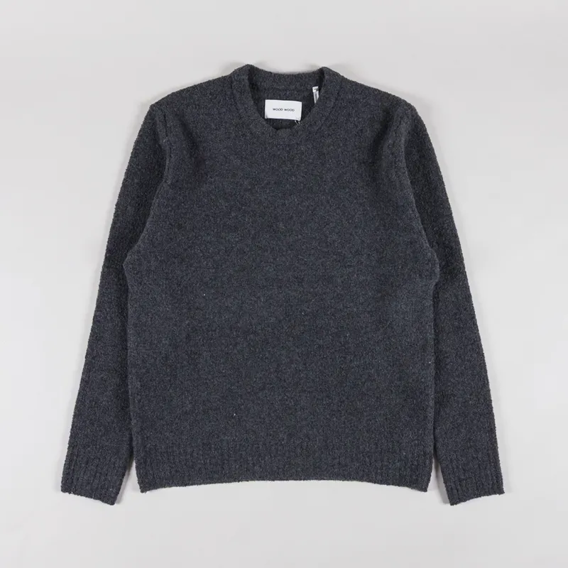 Wood Wood Andy Pullover Black Sand