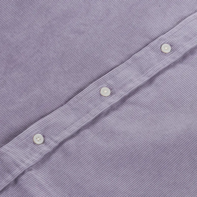 Double A by Wood Wood Corduroy Cooper Shirt Minimal Grey-5