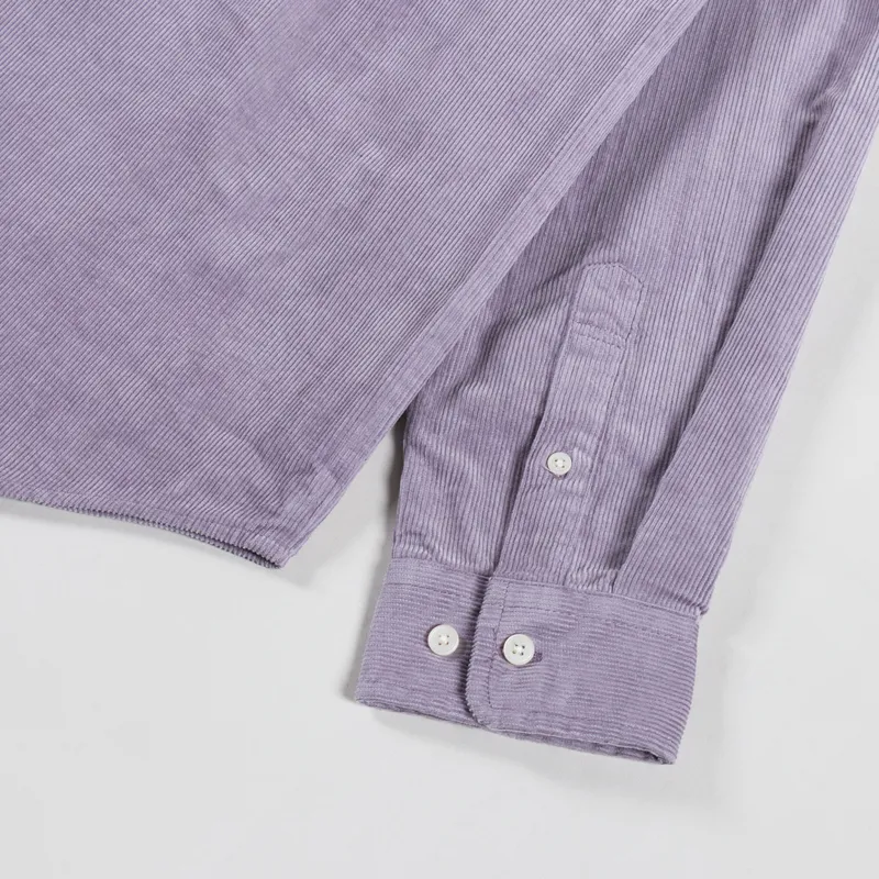 Double A by Wood Wood Corduroy Cooper Shirt Minimal Grey-7