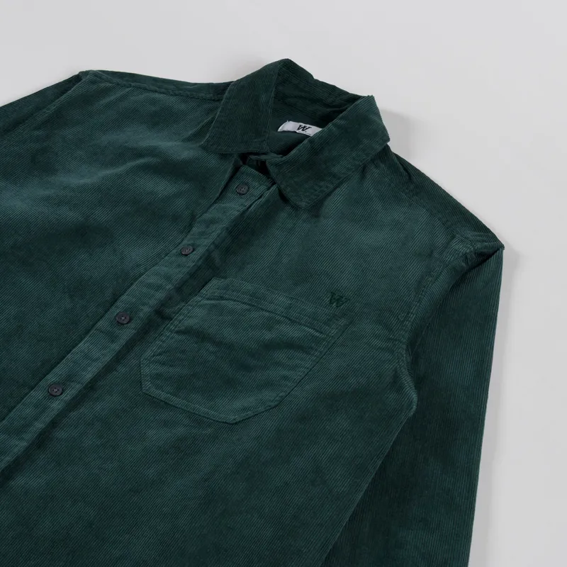 Double A by Wood Wood Corduroy Cooper Shirt Green Gables-2