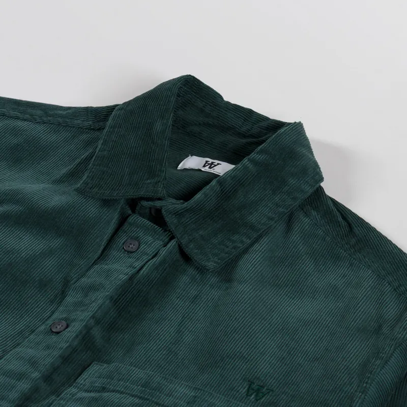 Double A by Wood Wood Corduroy Cooper Shirt Green Gables-4