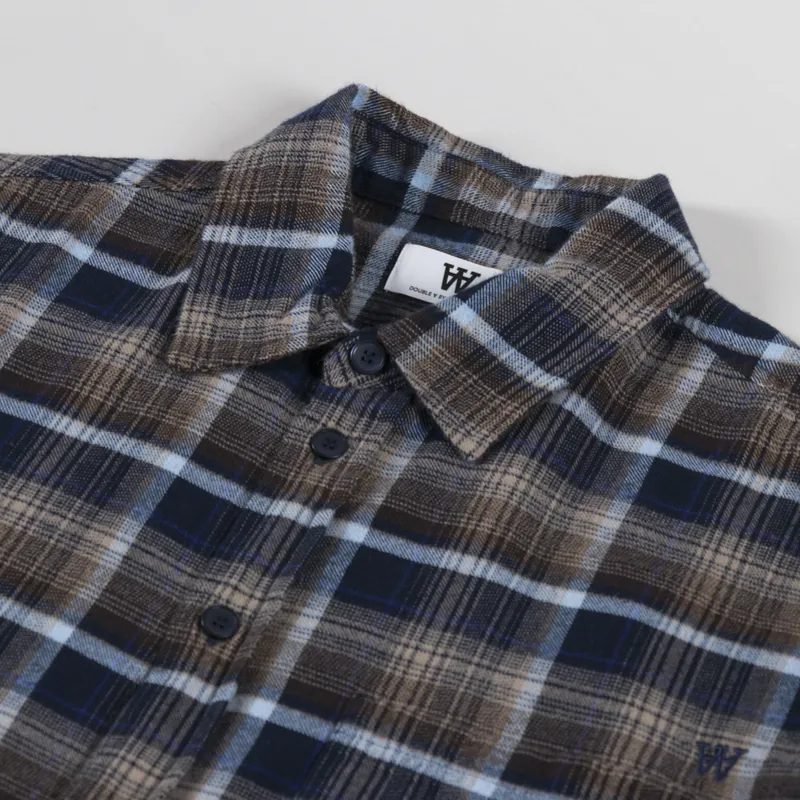 Double A by Wood Wood Cooper Shirt Blue Multi Check-4