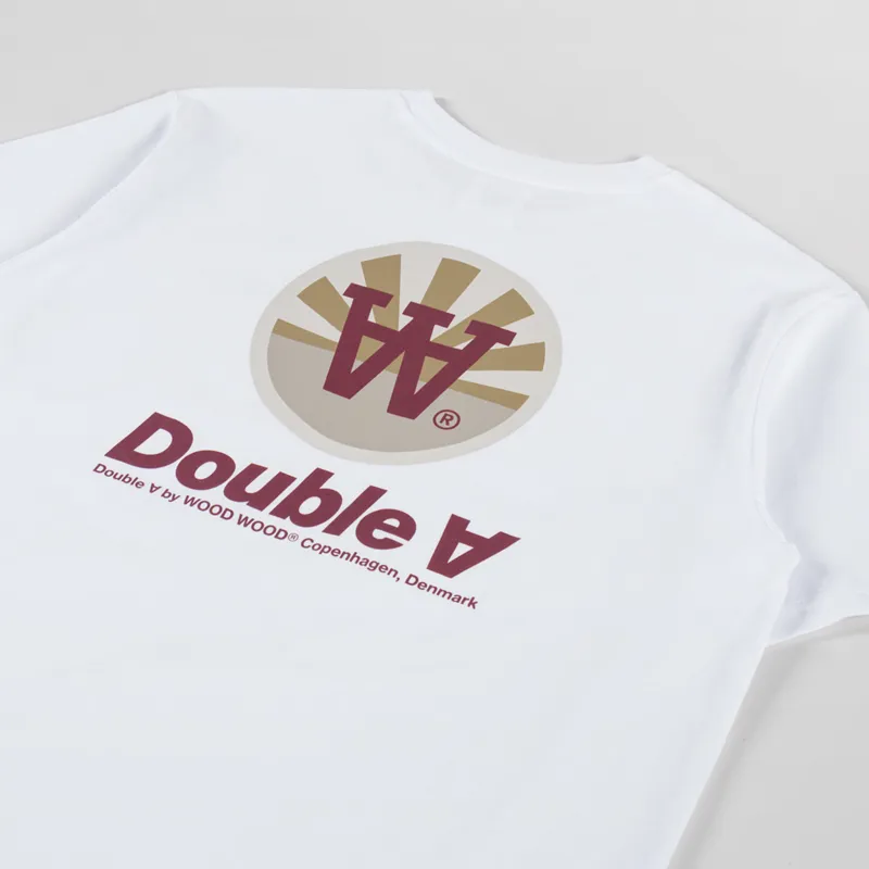 Double A by Wood Wood Ace Double Sun T Shirt Bright White-2