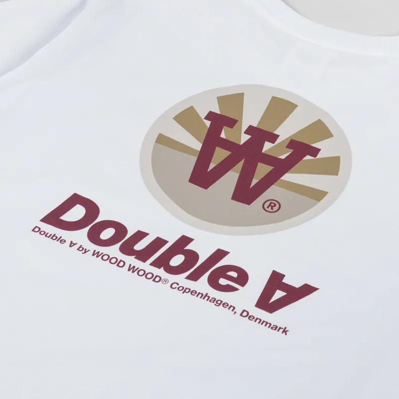 Double A by Wood Wood Ace Double Sun T Shirt Bright White-4