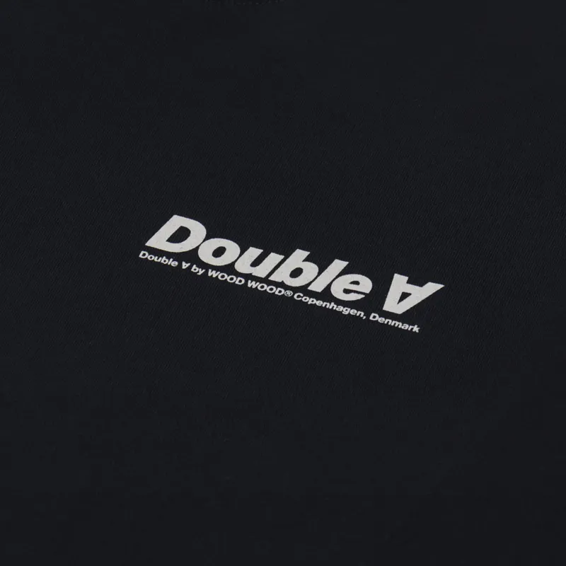 Double A by Wood Wood Ace Double Sun T Shirt Black-5