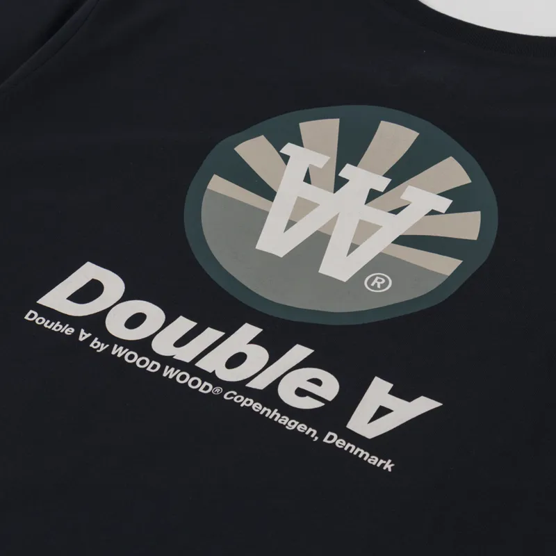 Double A by Wood Wood Ace Double Sun T Shirt Black-4