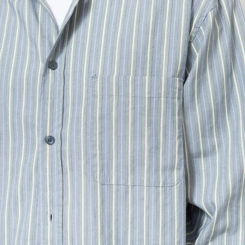 Wood Wood Carter Shirt Vintage Blue Stripe-6