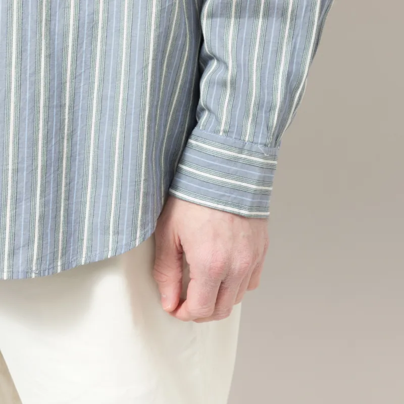 Wood Wood Carter Shirt Vintage Blue Stripe-8