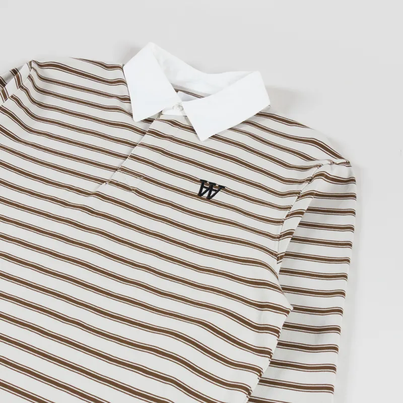 Double A by Wood Wood Landon Polo Desert Palm Stripe-1