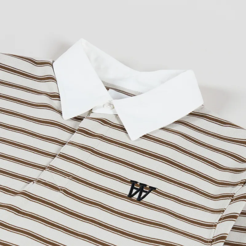 Double A by Wood Wood Landon Polo Desert Palm Stripe-2