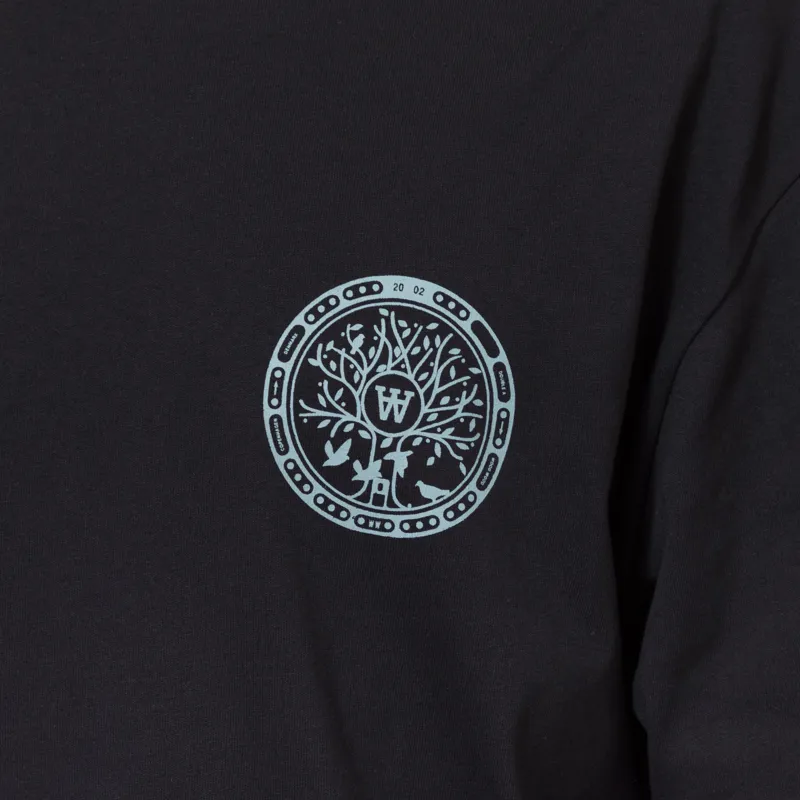 Double A by Wood Wood Liam Cover T Shirt Black-7