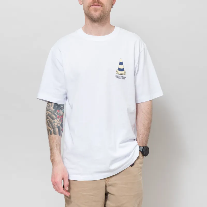 Double A by Wood Wood Ace Cone T Shirt Bright White-3