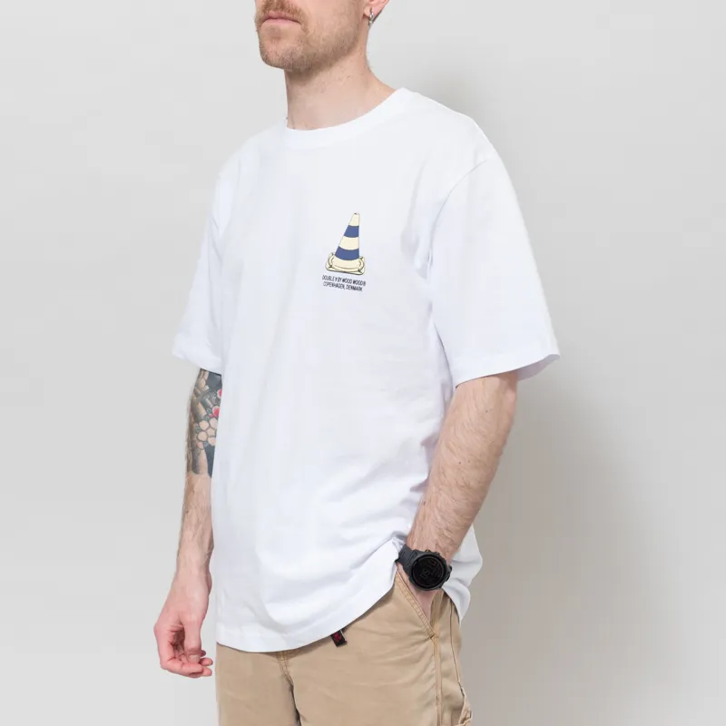 Double A by Wood Wood Ace Cone T Shirt Bright White-2