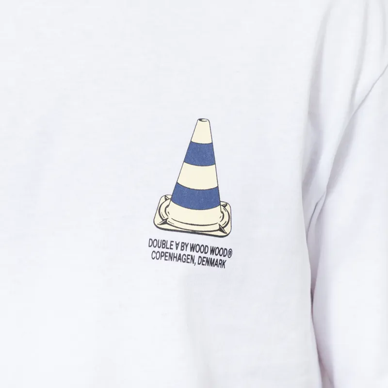 Double A by Wood Wood Ace Cone T Shirt Bright White-8