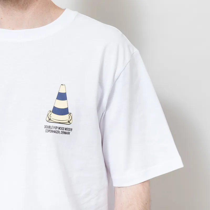Double A by Wood Wood Ace Cone T Shirt Bright White-6