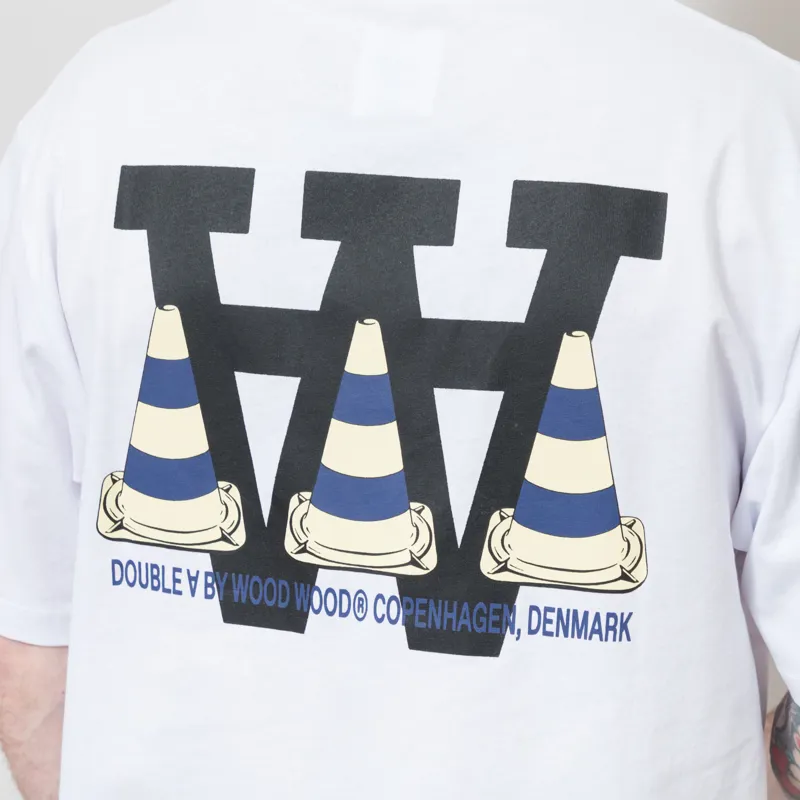 Double A by Wood Wood Ace Cone T Shirt Bright White-7