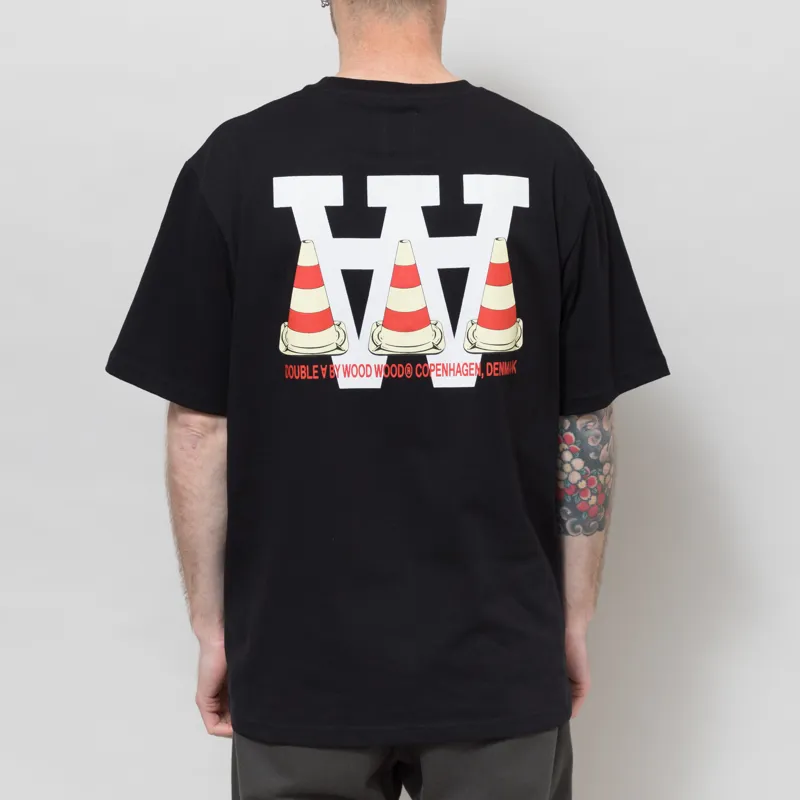 Double A by Wood Wood Ace Cone T Shirt Black