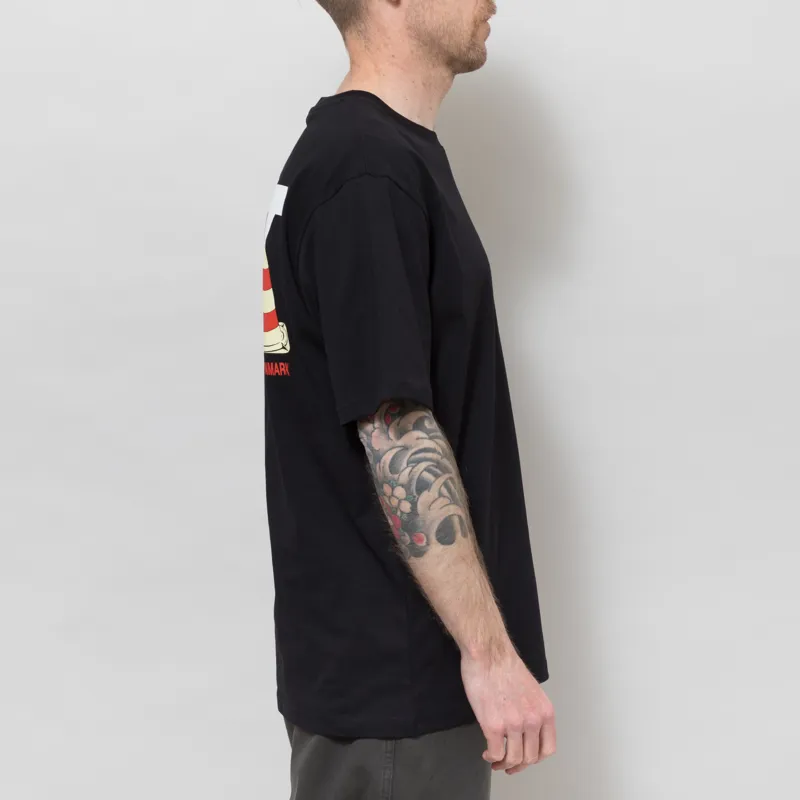 Double A by Wood Wood Ace Cone T Shirt Black-1