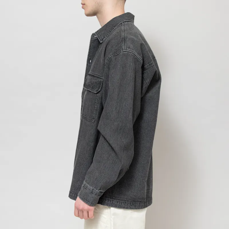 Wood Wood David Overshirt Washed Black-2