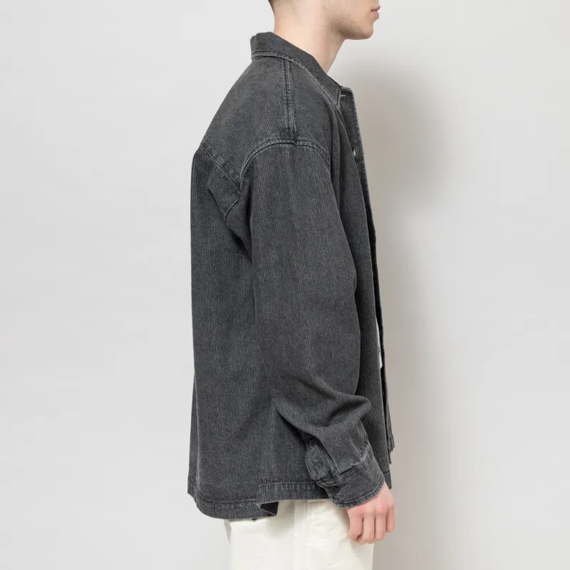 Wood Wood David Overshirt Washed Black-4