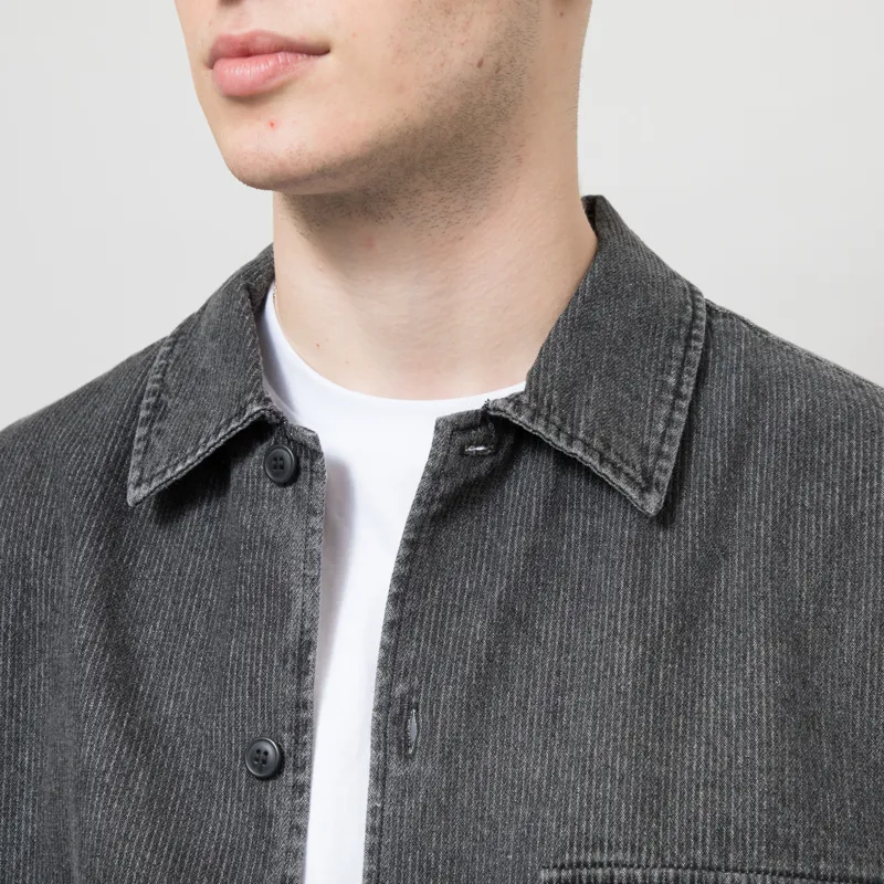 Wood Wood David Overshirt Washed Black-5