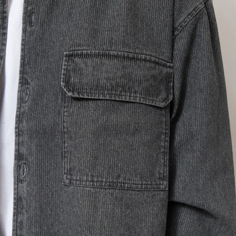 Wood Wood David Overshirt Washed Black-7