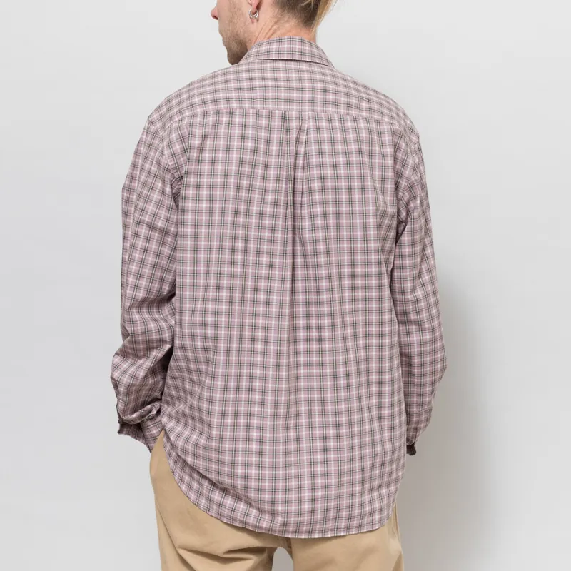 Wood Wood Nico Long Sleeve Shirt Elderberry Check Purple-2