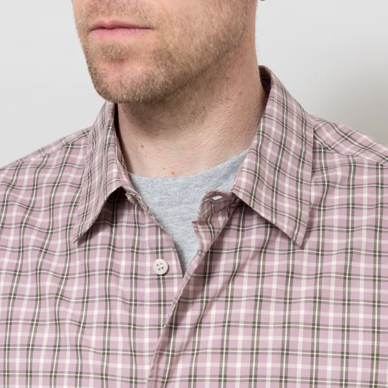 Wood Wood Nico Long Sleeve Shirt Elderberry Check Purple-3