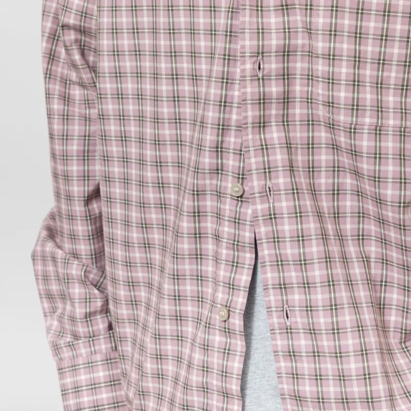 Wood Wood Nico Long Sleeve Shirt Elderberry Check Purple-4