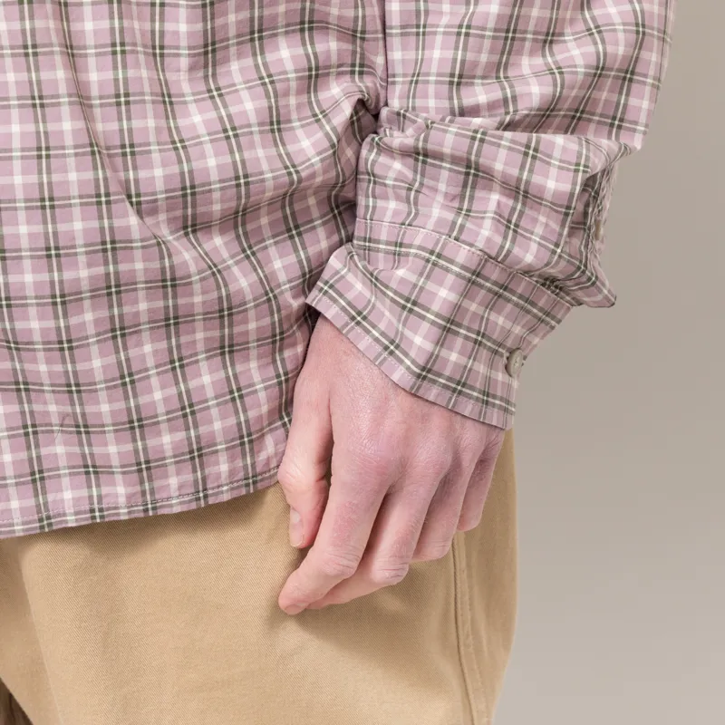 Wood Wood Nico Long Sleeve Shirt Elderberry Check Purple-5