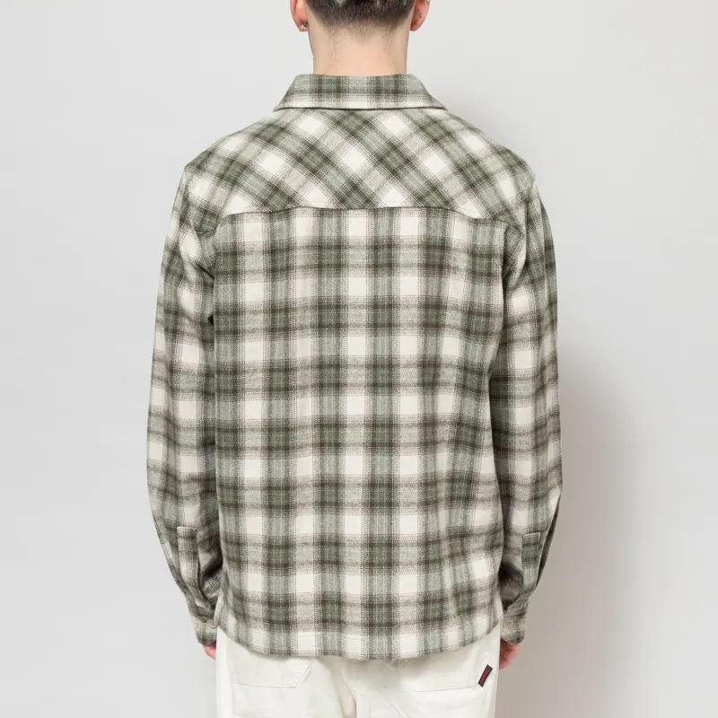 Double A by Wood Wood Clay Overshirt Grape Leaf Check-3