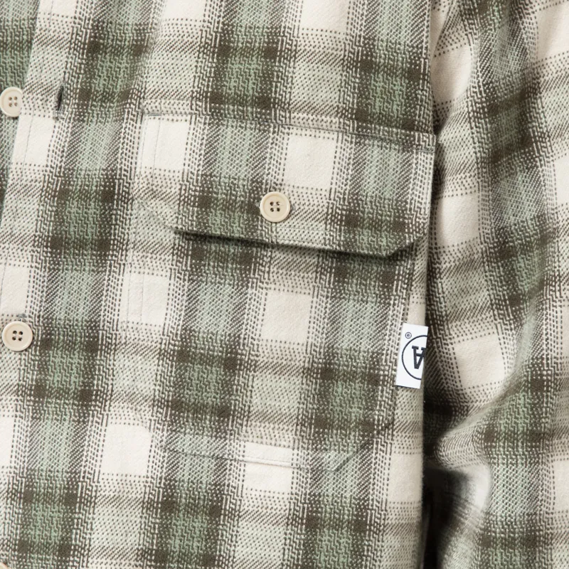 Double A by Wood Wood Clay Overshirt Grape Leaf Check-7