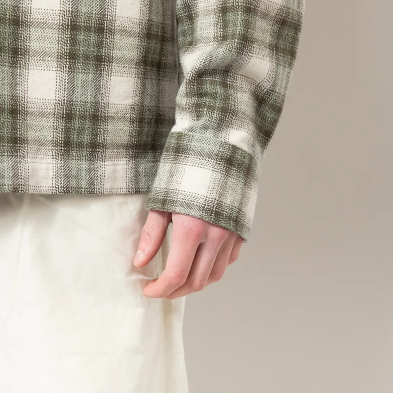 Double A by Wood Wood Clay Overshirt Grape Leaf Check-9