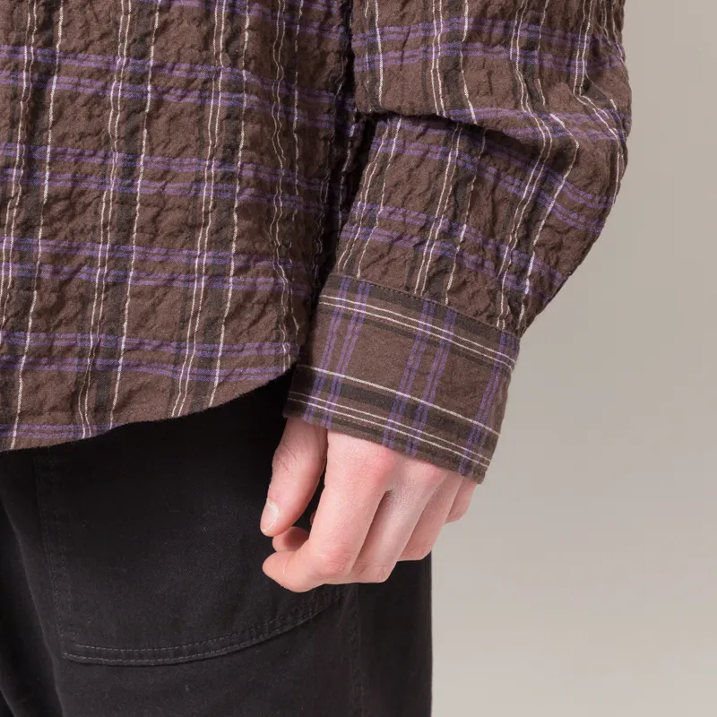 Wood Wood Nico Shirt Desert Palm Check Brown-6