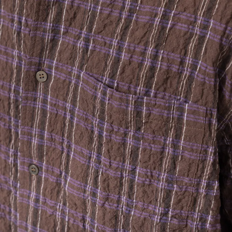 Wood Wood Nico Shirt Desert Palm Check Brown-5