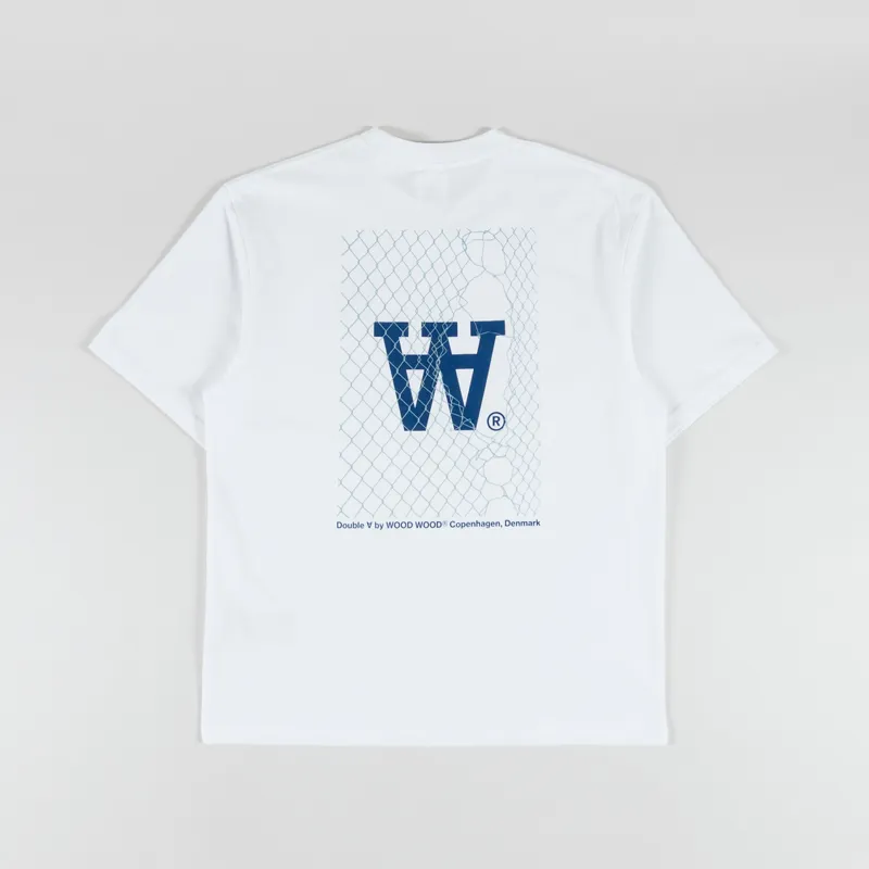 Double A by Wood Wood Liam T Shirt Fence Bright White