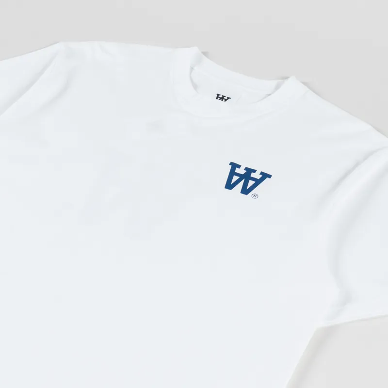 Double A by Wood Wood Liam T Shirt Fence Bright White-3