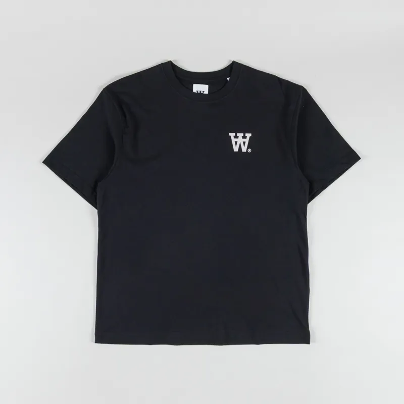Double A by Wood Wood Liam T Shirt Fence Black-1