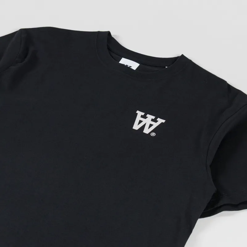 Double A by Wood Wood Liam T Shirt Fence Black-3