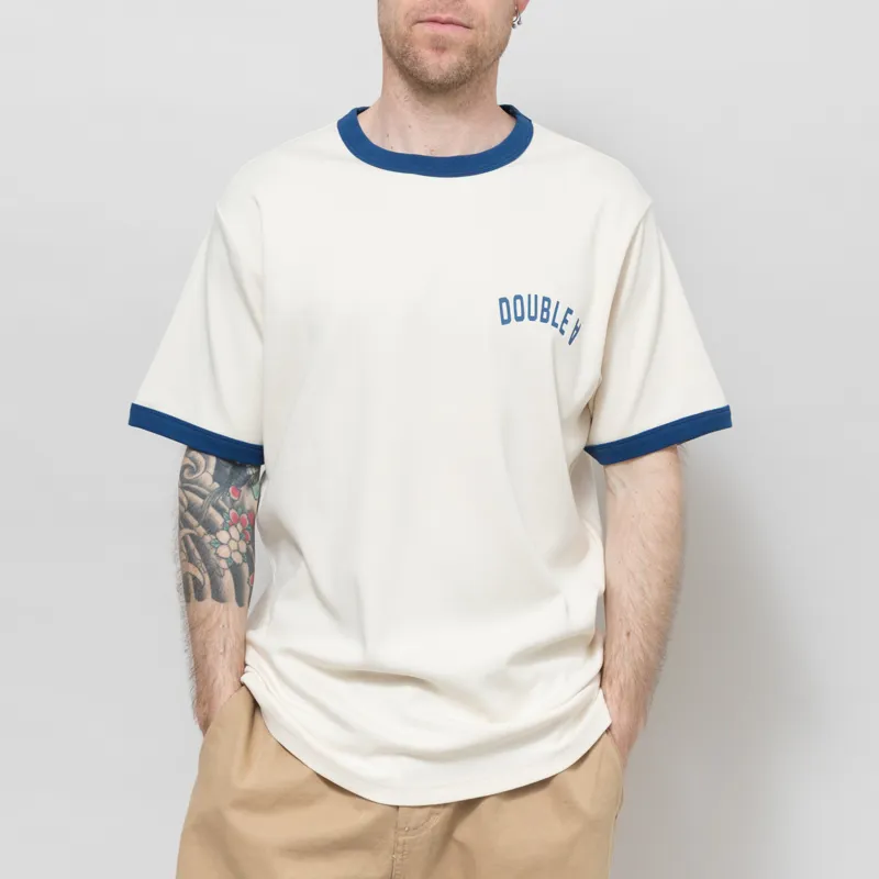 Double A by Wood Wood Parker T Shirt Turtledove White