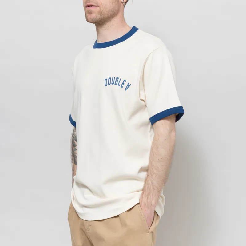 Double A by Wood Wood Parker T Shirt Turtledove White-1