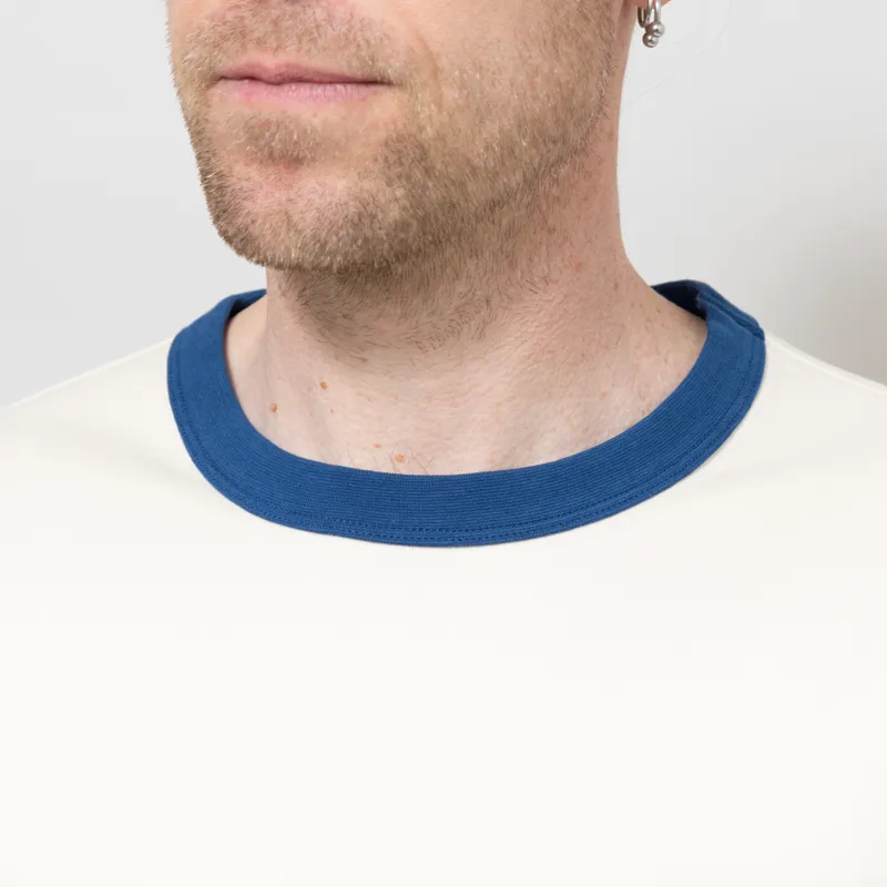 Double A by Wood Wood Parker T Shirt Turtledove White-3