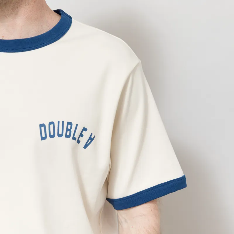 Double A by Wood Wood Parker T Shirt Turtledove White-4