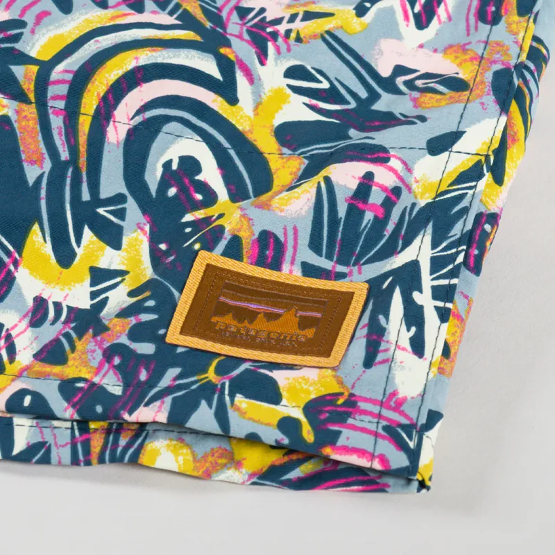 Patagonia Baggies Longs 7 Inch Shorts Wild Botanist Tidal Teal-4