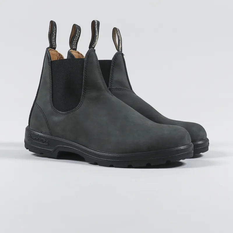 Blundstone Mens 587 Chelsea Boots Rustic Black Leather Nubuck